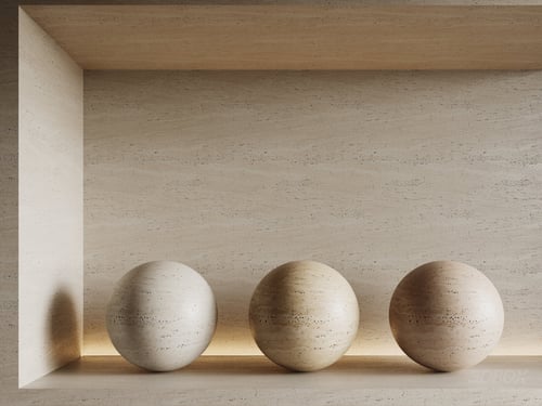 Modern Travertine Natural Stone Material Set 3D model