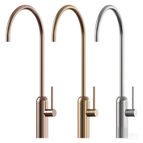 Minimalist Kitchen Bathroom Faucet Set in 3 Finishes 3D model