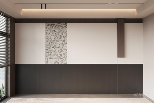 Modern Italian Style TV Wall Panel 3D model