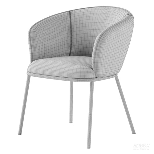 BLOOMINGVILLE Cortone Modern Upholstered Dining Chair 3D model
