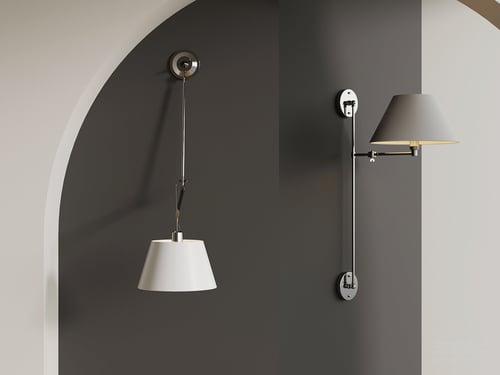 Modern Adjustable Arm Wall Lamp Set 3D model