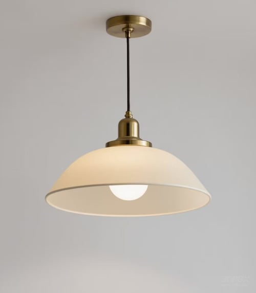Modern Brass Glass Shade Ceiling Pendant Lamp 3D model