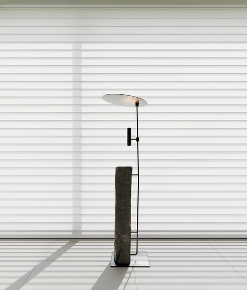 Modern Artistic Stone Base Floor Lamp 3D model