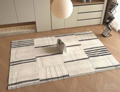 Modern Geometric Stripe Carpet 3D model