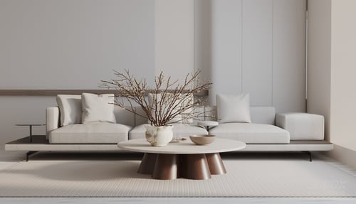 Modern Minimalist Fabric Sofa Set with Coffee Table 3D model