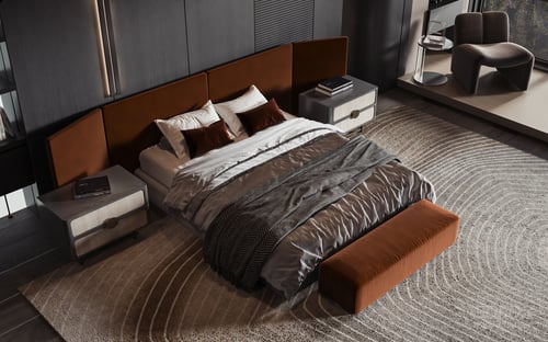 Modern Luxury Double Bedroom Interior Scene 3D model