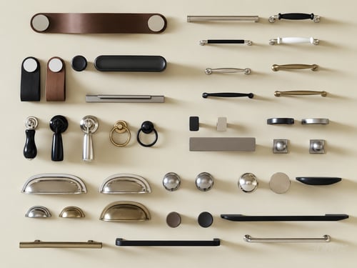 Modern Mid Century Door and Cabinet Handle Set 3D model