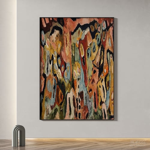 Modern Minimalist Abstract Framed Wall Art Painting 3D model