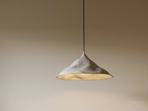 Modern Textured Plaster Wabi Sabi Pendant Ceiling Lamp 3D model