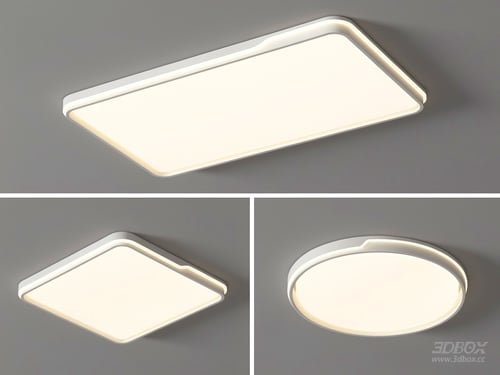 Modern Minimalist LED Ceiling Lamp Set 3D model