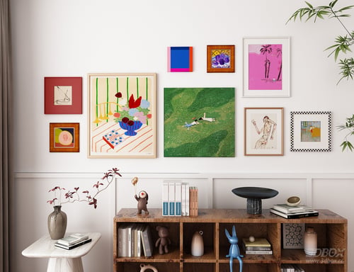 Decorative Gallery Wall Picture Frame Set Modern Interior 3D model