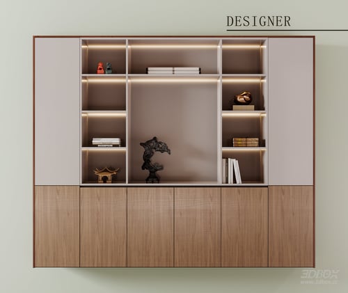 New Chinese Style Sideboard Display Cabinet 3D model