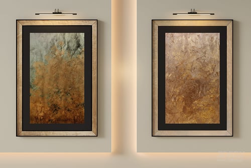 Luxury Textured Abstract Framed Wall Art Set 3D model