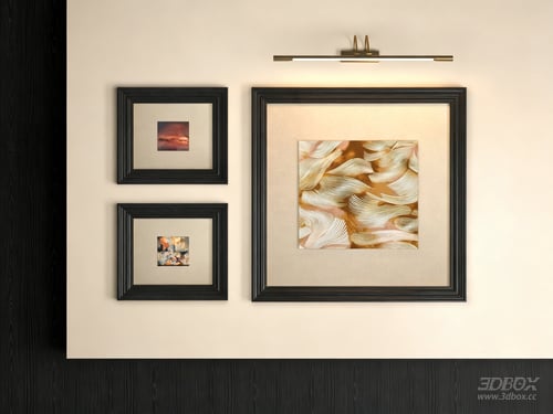 Modern Luxury Decorative Wall Art Frame Set 3D model