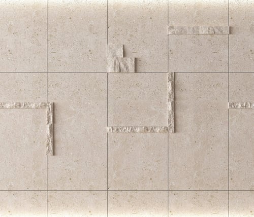 Modern Natural Stone Accent Wall Panel 3D model