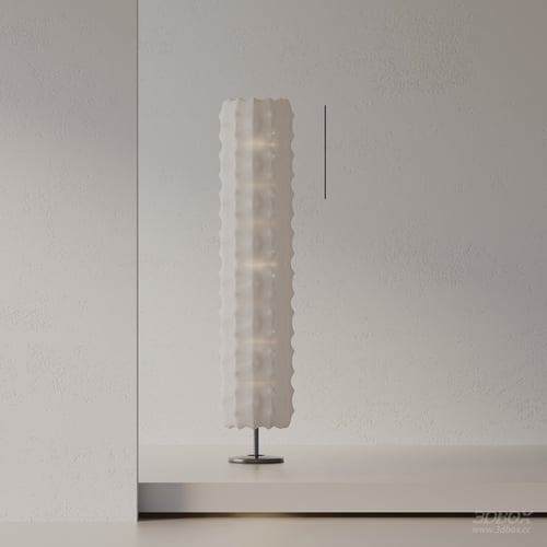 Modern Textured White Floor Lamp 3D model