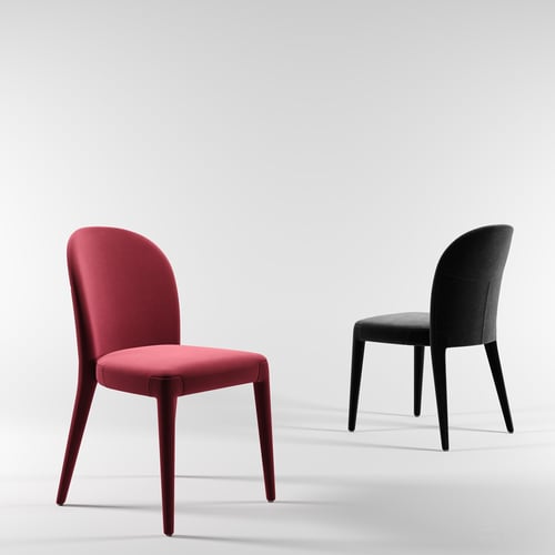 Modern Upholstered Velvet Dining Chair 3D model
