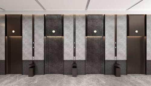Modern Luxury Elevator Lobby Hallway 3D model