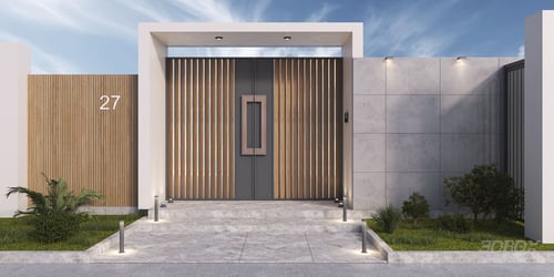 Modern Villa Double Entrance Gate Exterior Door 3D model