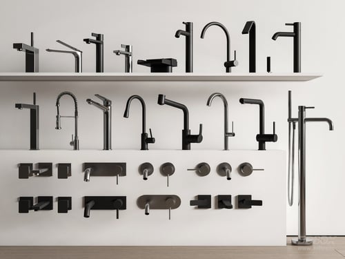 Modern Bathroom Kitchen Faucet Set 3D model