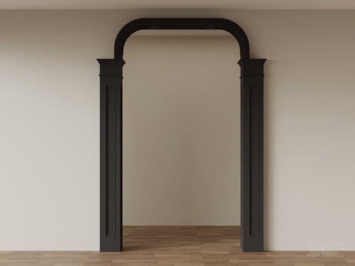 French Style Arched Doorway Frame Architectural Trim 3D model