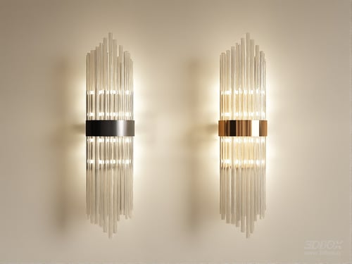 Modern Luxury Crystal Glass Wall Lamp 3D model