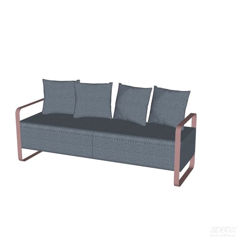 Modern Italian Style Fabric Multi-seat Sofa 3D model