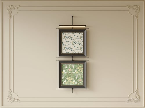 Modern Vintage Decorative Frame Set with Floral Paintings 3D model