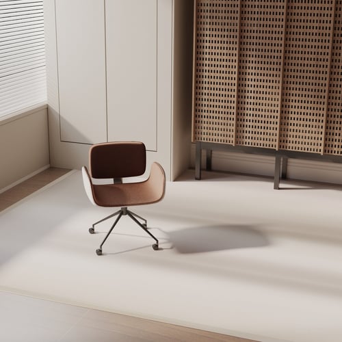 Modern Upholstered Wheeled Office Chair 3D model