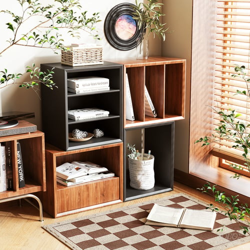 Modern Modular Wooden Storage Sideboard Bookshelf 3D model