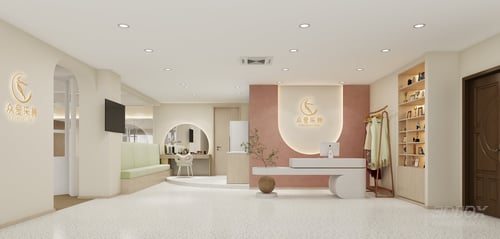 Modern Dance Studio Reception Lobby Interior 3D model