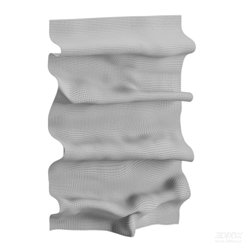 Wavy Decorative 3D Wall Panel 3D model