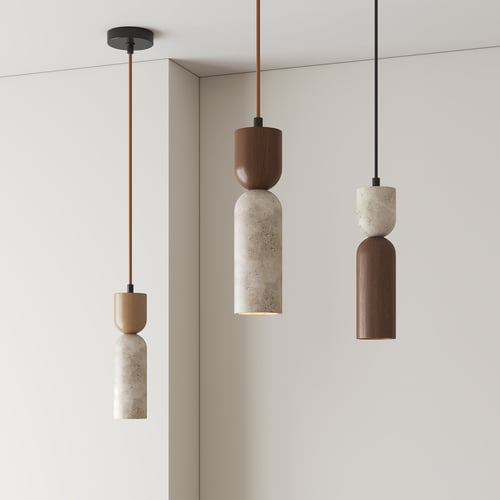Modern Mid-century Pendant Lamp Set 3D model