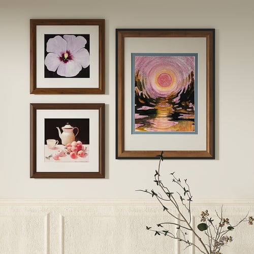 Retro Luxury Wooden Framed Decorative Painting Set 3D model