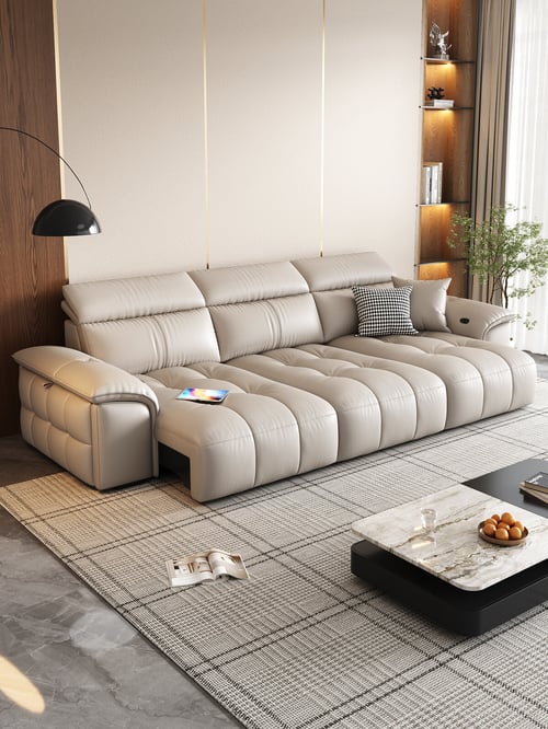 Modern Luxury Leather Sectional Sofa Set Living Room 3D model