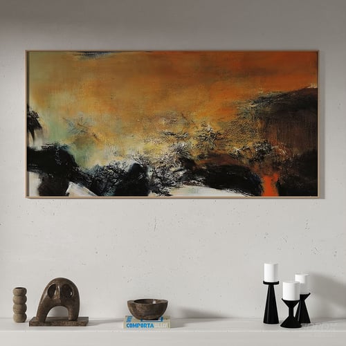 Modern Wabi Sabi Abstract Wall Art Frame 3D model