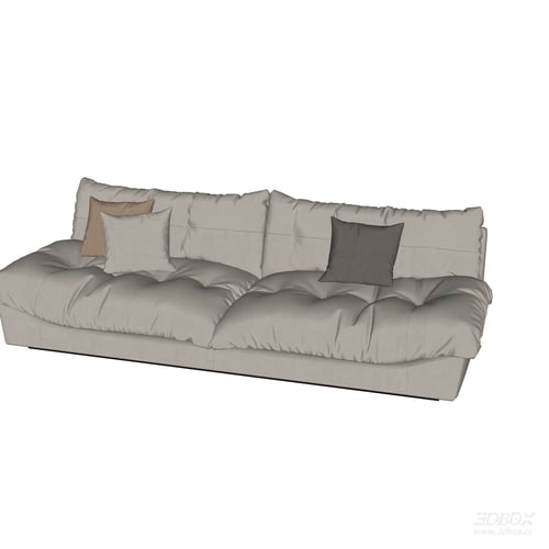 Modern Italian Style Fabric Multi-seat Sofa Set 3D model