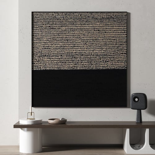 Wabi Sabi Abstract Minimalist Wall Art Frame 3D model