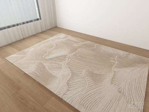Modern Beige Textured Abstract Pattern Carpet Rug 3D model
