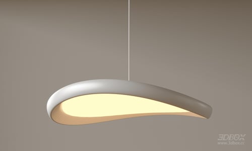 Modern Cream Style Minimalist Ceiling Pendant Lamp 3D model