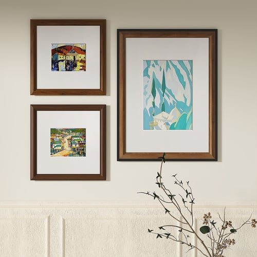 Vintage French Style Abstract Wooden Picture Frames Set 3D model
