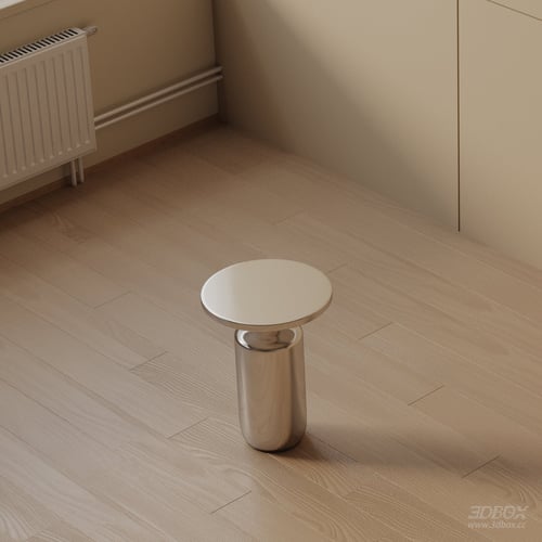 Modern Minimalist Round Metal Side Table 3D model