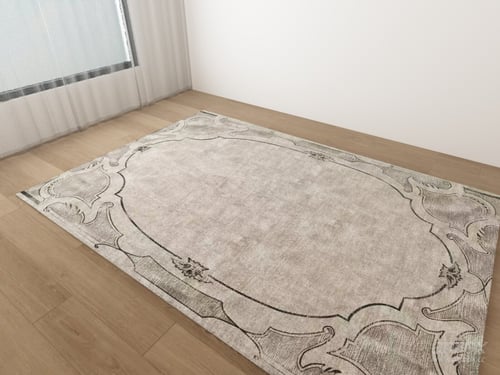 Vintage Neutral Pattern Decorative Carpet 3D model