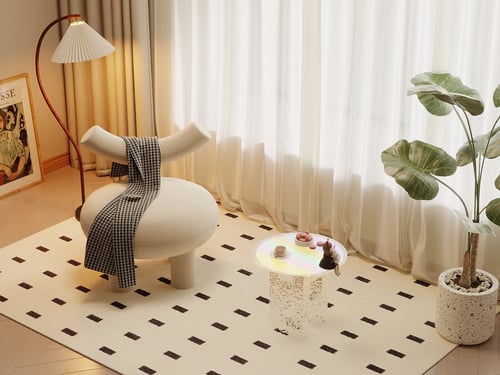 Modern Cream Style Fabric Single Sofa Armchair 3D model