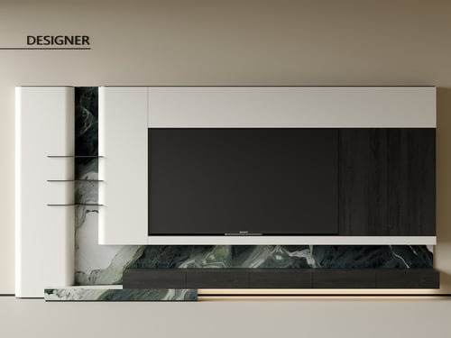 Modern Italian Style TV Wall Unit 3D model