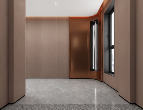 Modern Minimalist Hallway Elevator Lobby Interior 3D model