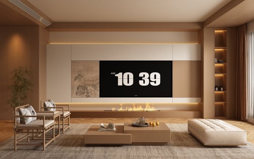 New Chinese Style Modern Living Room Interior Scene 3D model