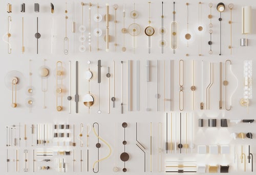 Modern Luxury Long Strip Wall Lamp Collection 3D model