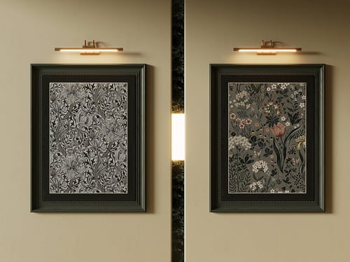 Vintage French Style Floral Framed Wall Art Set 3D model