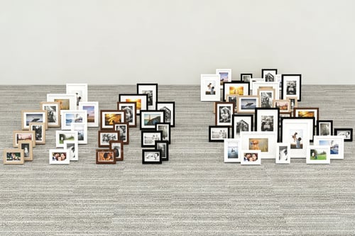 Modern Photo Frame Decor Set 3D model